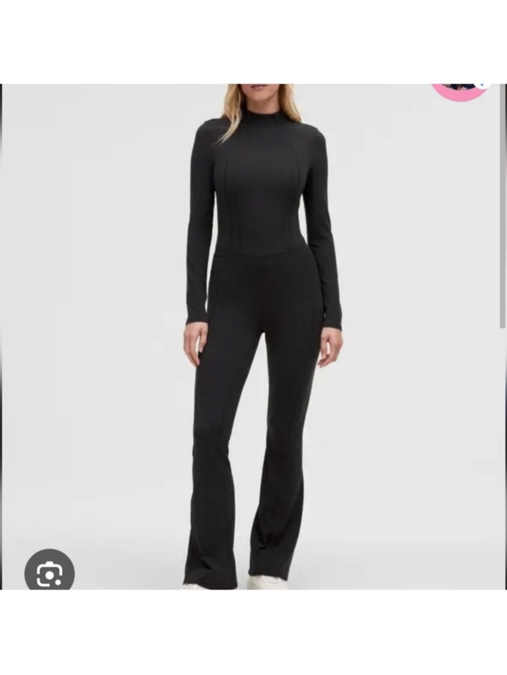 Black Long-Sleeve Fitted Jumpsuit lululemon large / xl